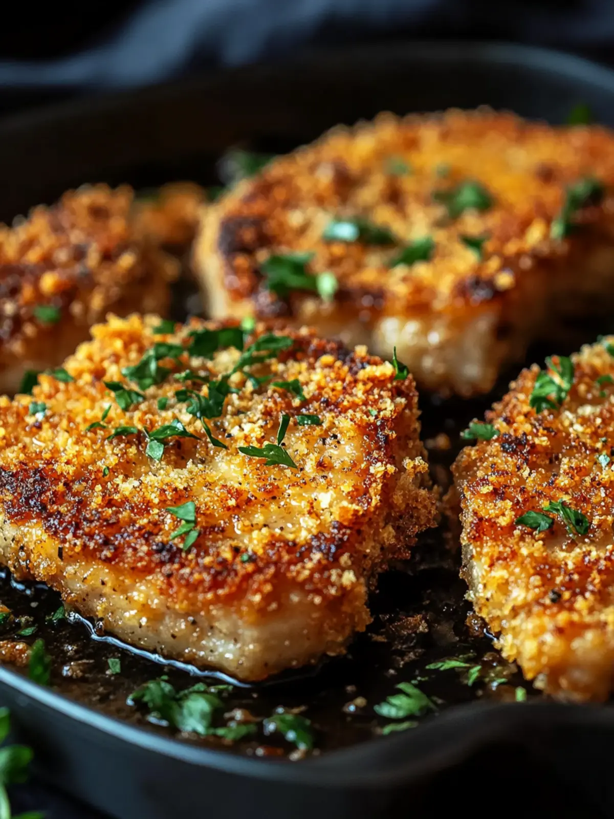 Crispy Bread and Crumbs Pork Chops