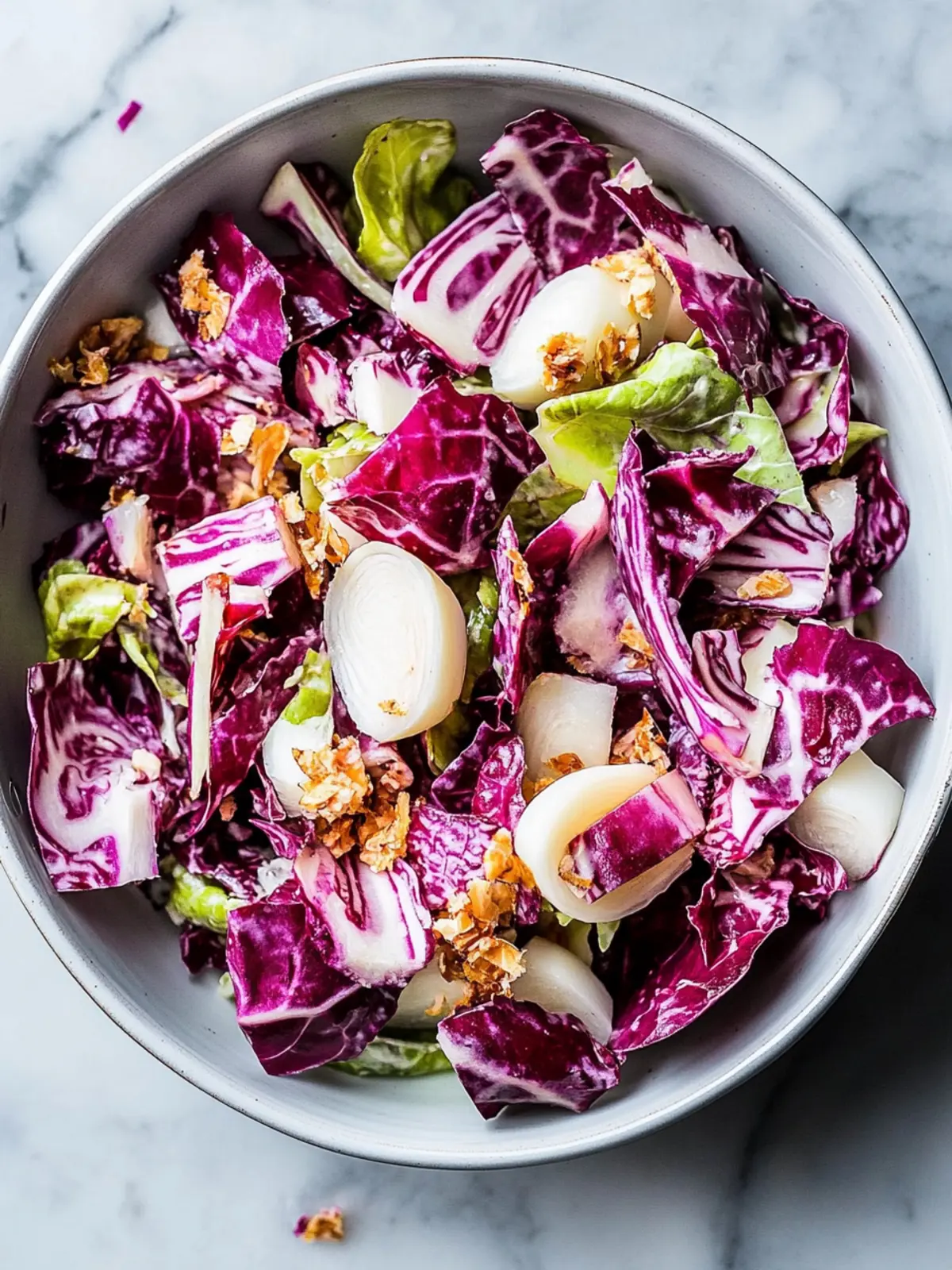 Savory Italian Radicchio Salad with Zesty Olive Dressing 2 Italian Radicchio Salad