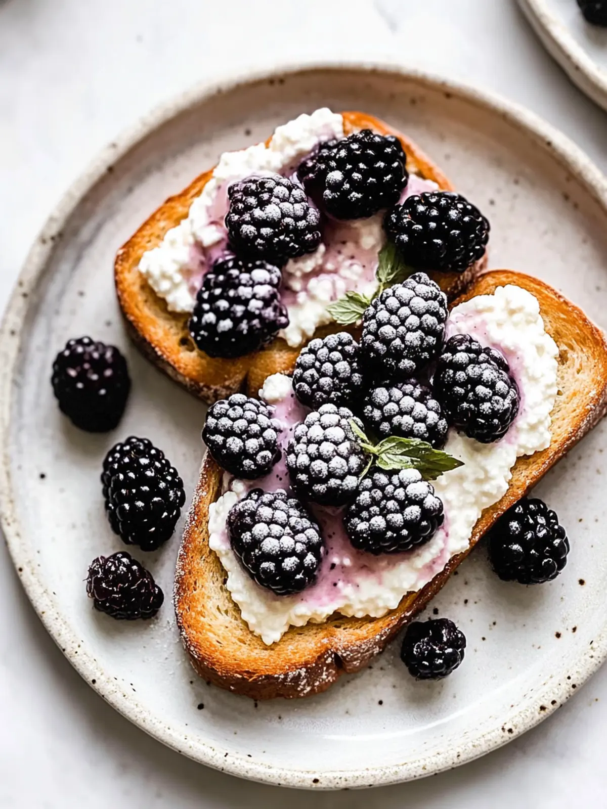 Sweet Ricotta Toast with Blackberries: A Blissful Breakfast Treat 2 Sweet Ricotta Toast with Blackberries