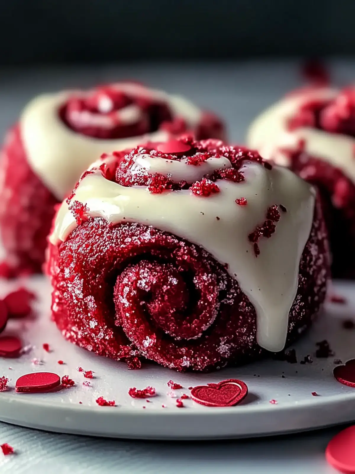 Red Velvet Valentine’s Cinnamon Rolls