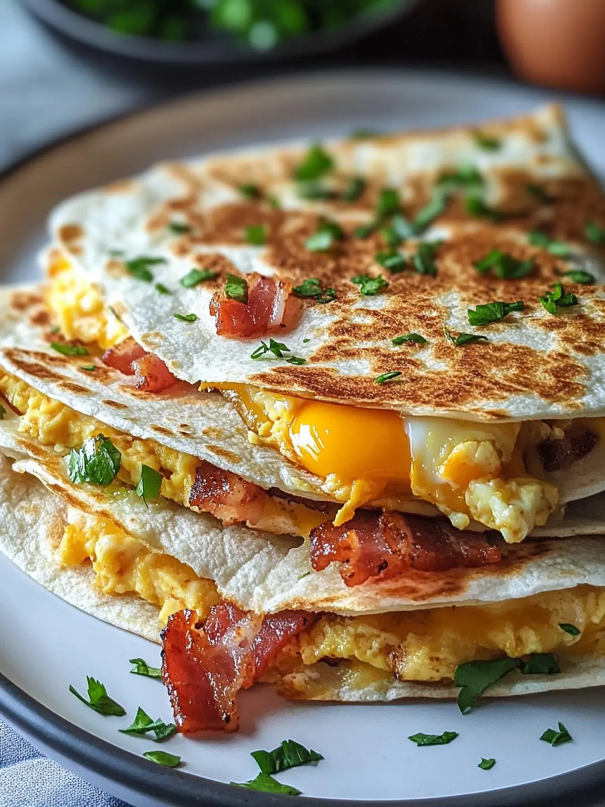 Bacon Egg Cheese Breakfast Quesadillas for Busy Mornings 4 Bacon Egg Cheese Breakfast Quesadillas