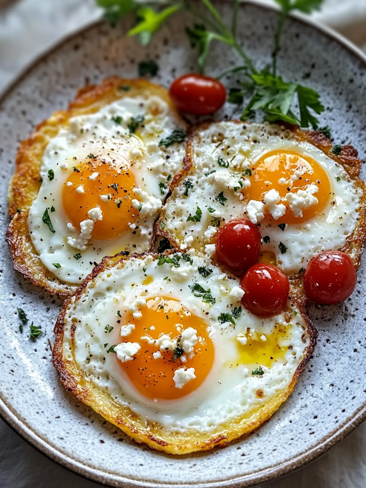Crispy Feta Fried Eggs