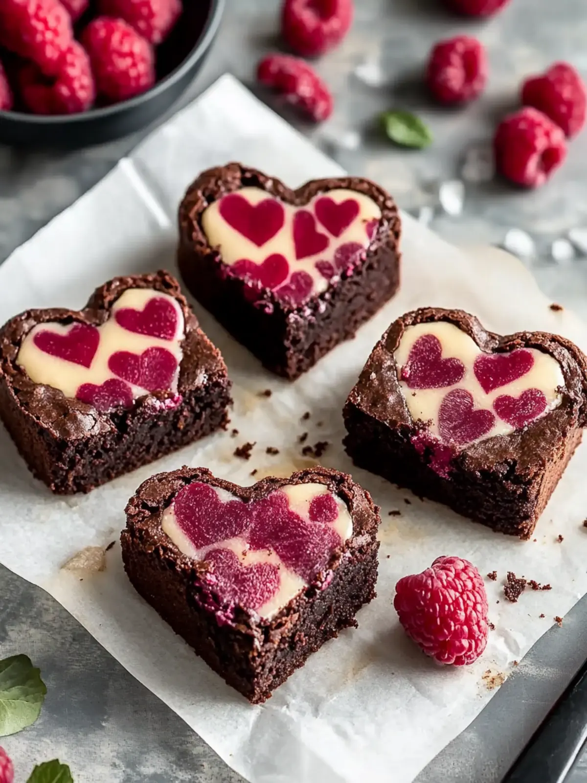 Heart Shaped Brownies