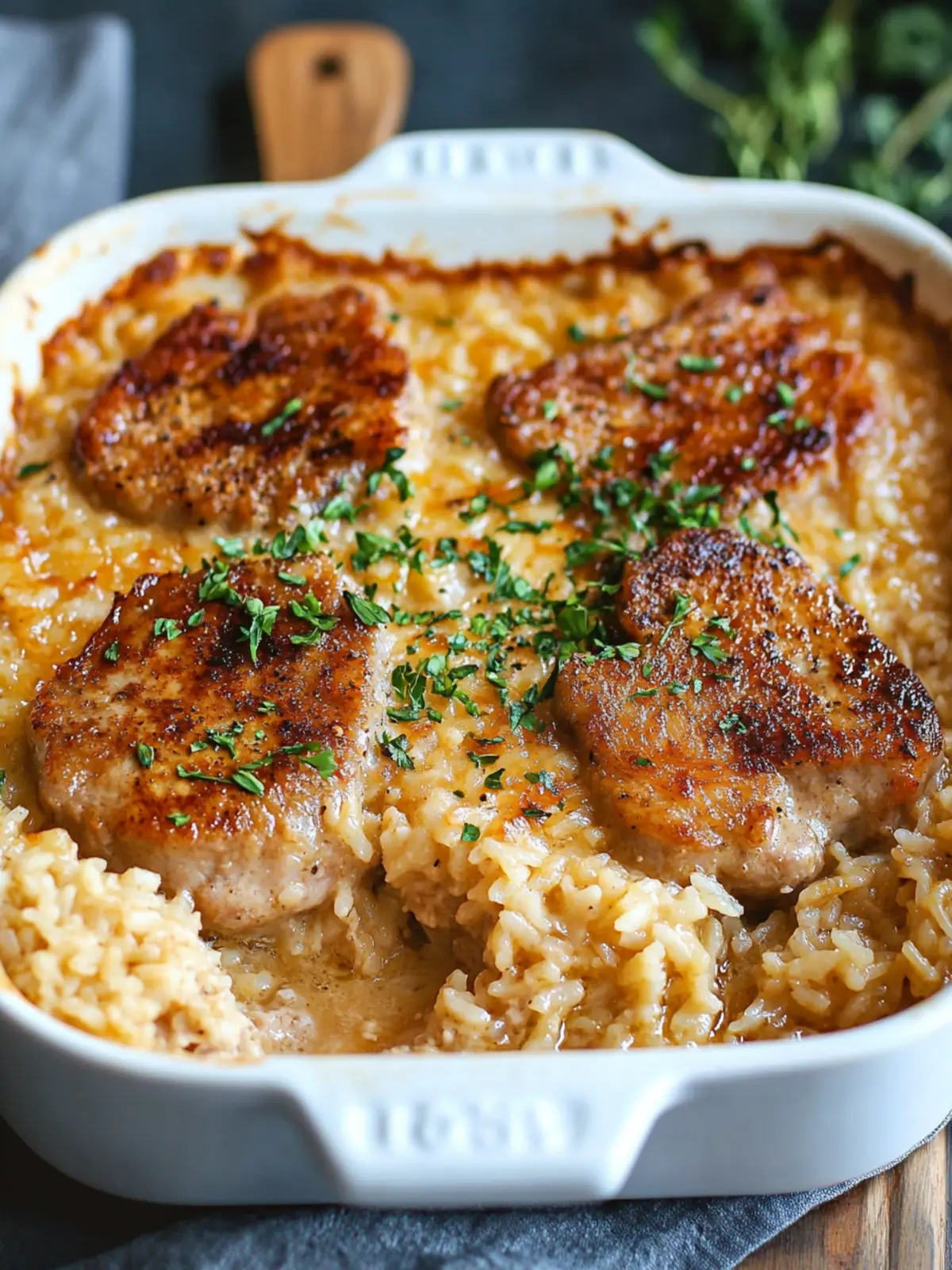 Comforting Pork Chop Casserole with Rice for Family Nights 3 Pork Chop Casserole with Rice