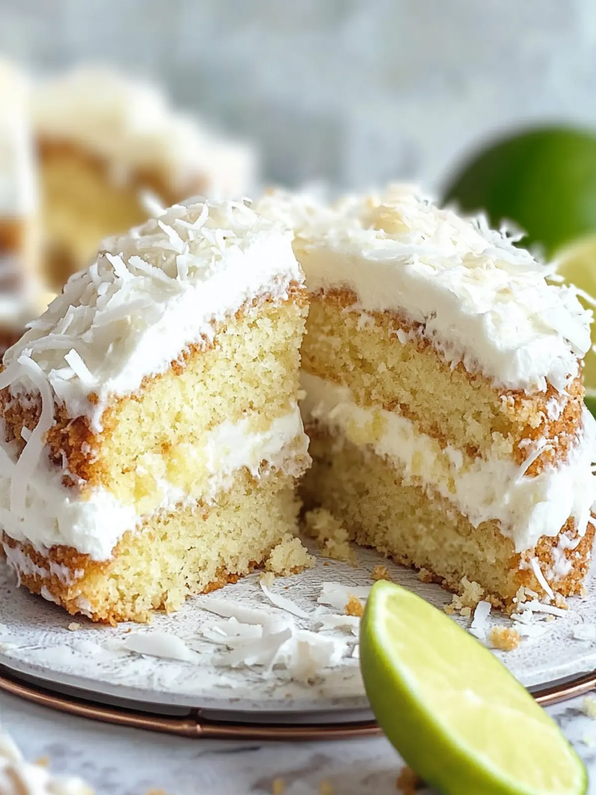 Vegan Coconut Cake with Lime Glaze – A Tropical Delight 5 Vegan Coconut Cake