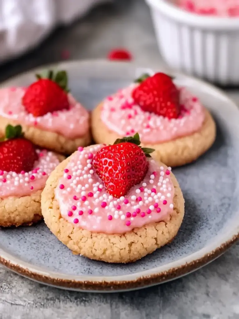 Strawberry Kiss Cookies