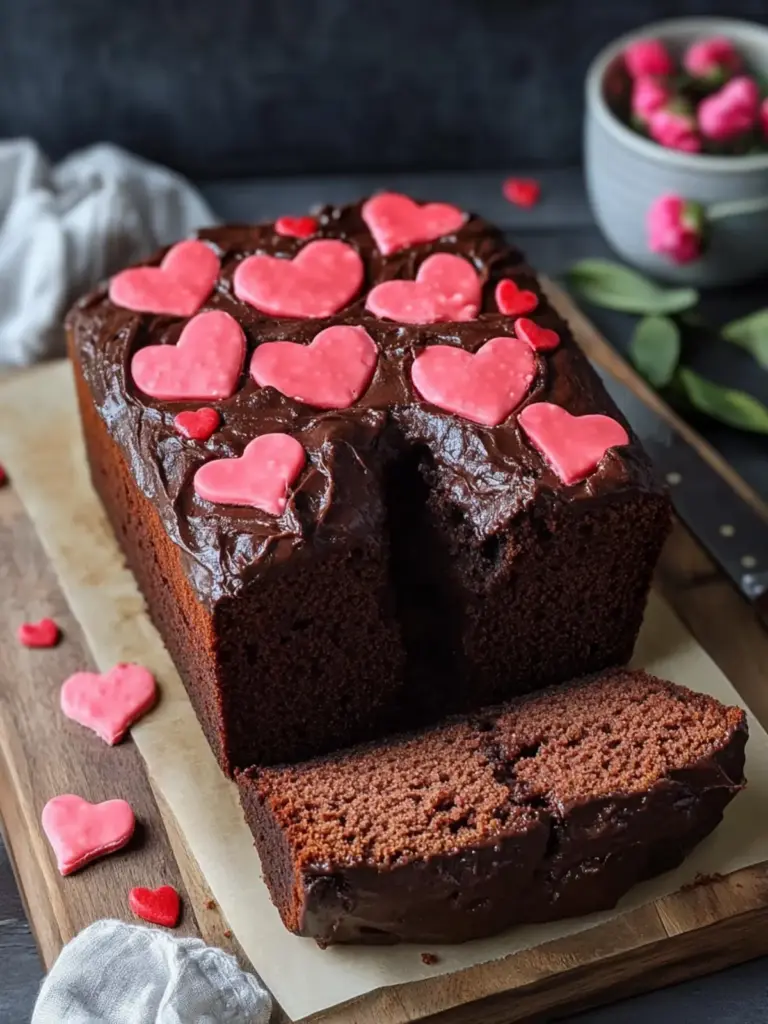 Heart Chocolate Loaf Cake