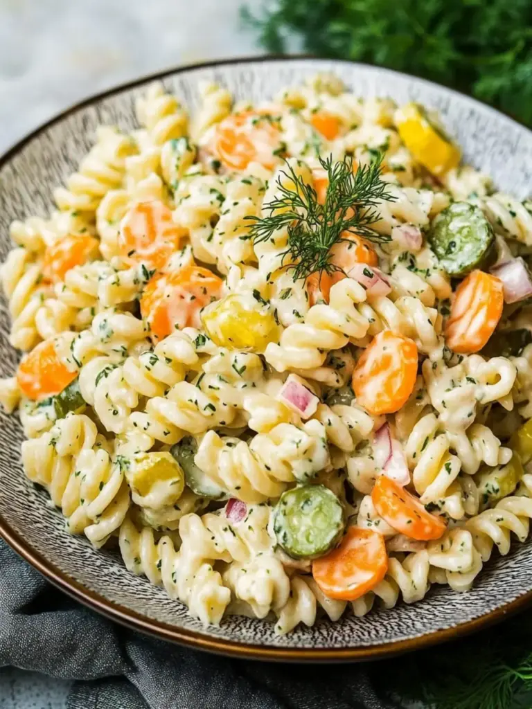 Dill Pickle Pasta Salad