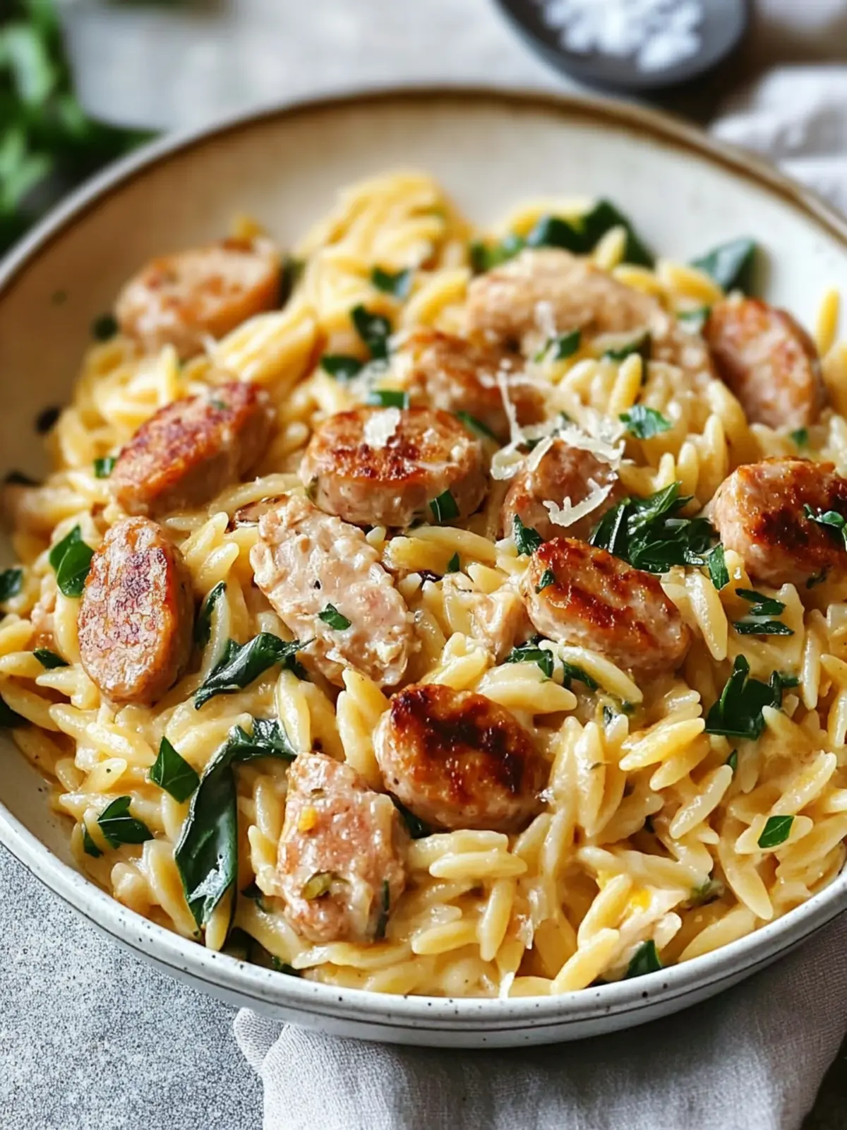 Creamy Chicken Sausage Orzo: Your New One-Pan Wonder 2 Creamy Chicken Sausage Orzo