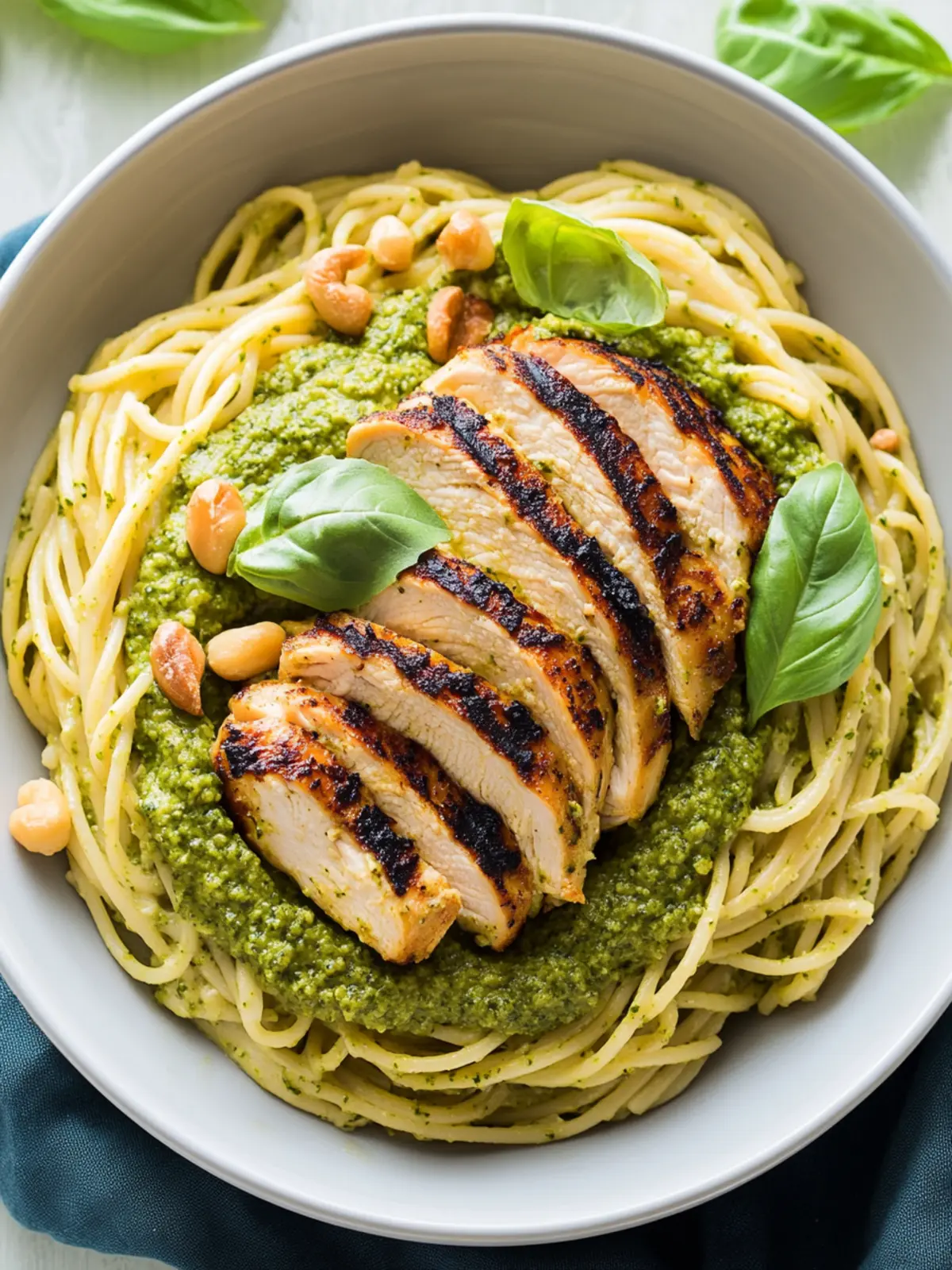 Perfect Pesto Pasta with Grilled Chicken for Cozy Nights 2 Pesto Pasta with Grilled Chicken