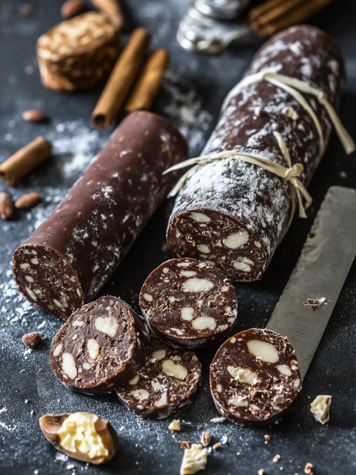Decadent Chocolate Salami: Your New No-Bake Holiday Treat 2 Chocolate Salami