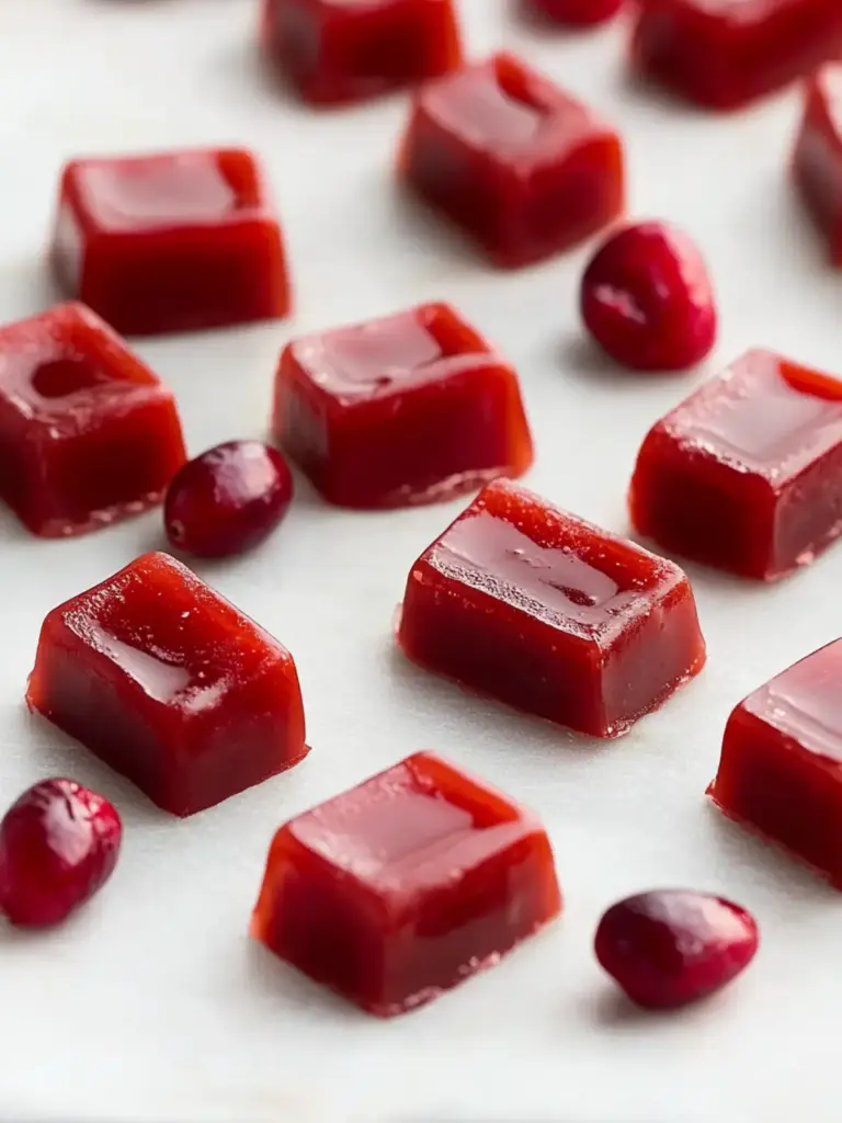 Sweet Cranberry Pomegranate Caramels