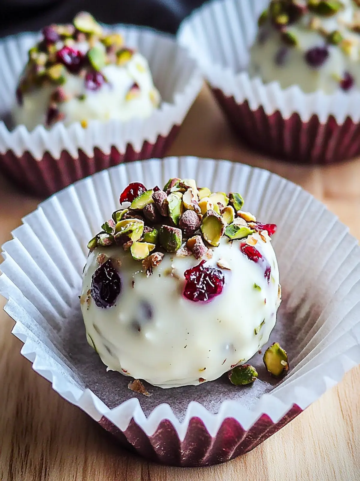 Cranberry Pistachio White Chocolate Truffles for Sweet Joy 3 Cranberry Pistachio White Chocolate Truffles