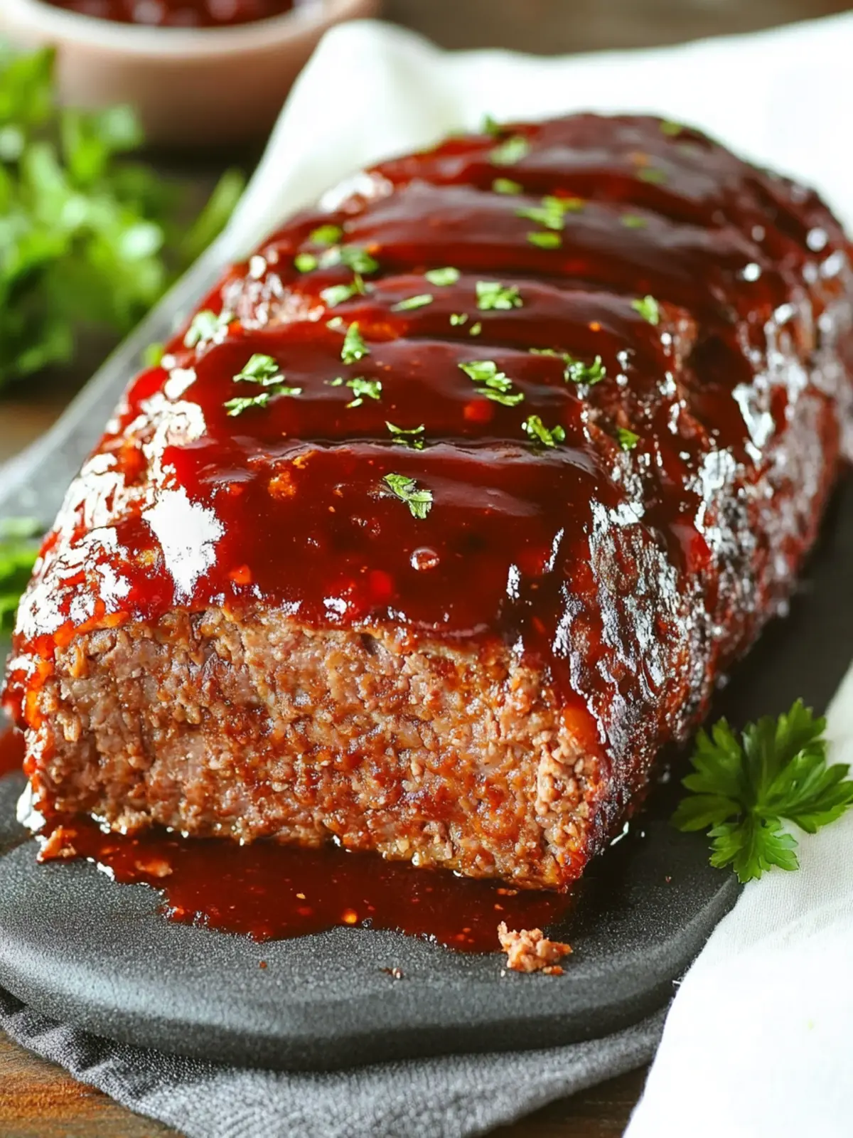 Delicious BBQ Meatloaf with a Sweet Sticky Glaze 3 BBQ Meatloaf