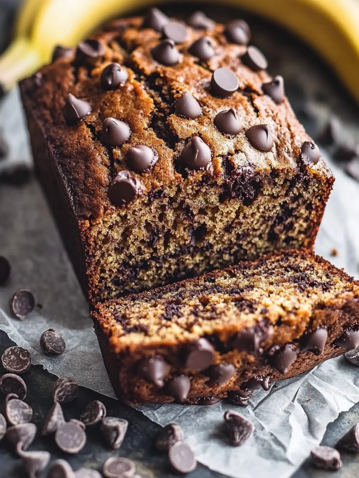 Moist Chocolate Chip Banana Bread