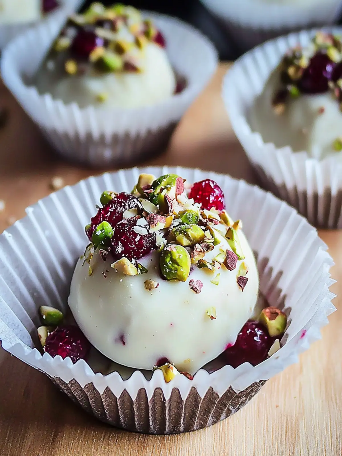 Cranberry Pistachio White Chocolate Truffles for Sweet Joy 4 Cranberry Pistachio White Chocolate Truffles