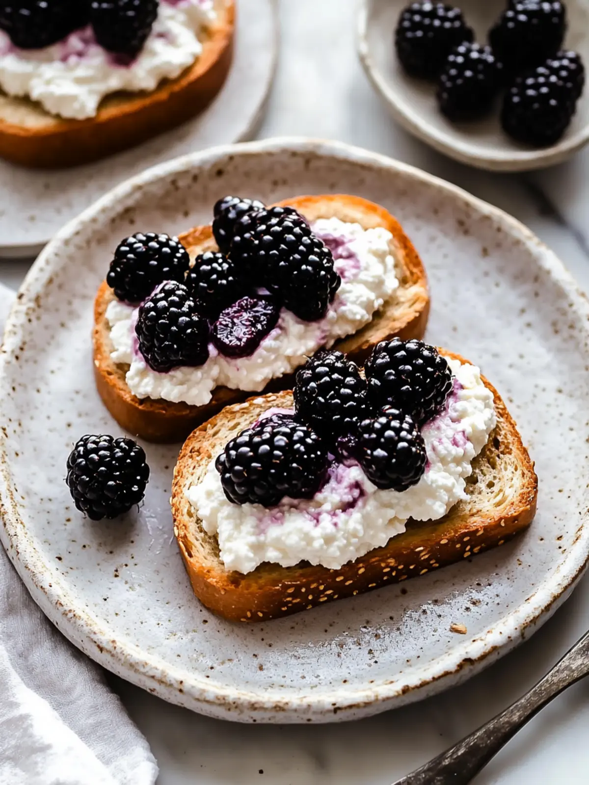 Sweet Ricotta Toast with Blackberries: A Blissful Breakfast Treat 4 Sweet Ricotta Toast with Blackberries