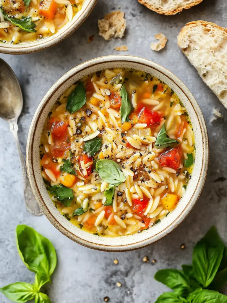 Mediterranean Orzo Soup