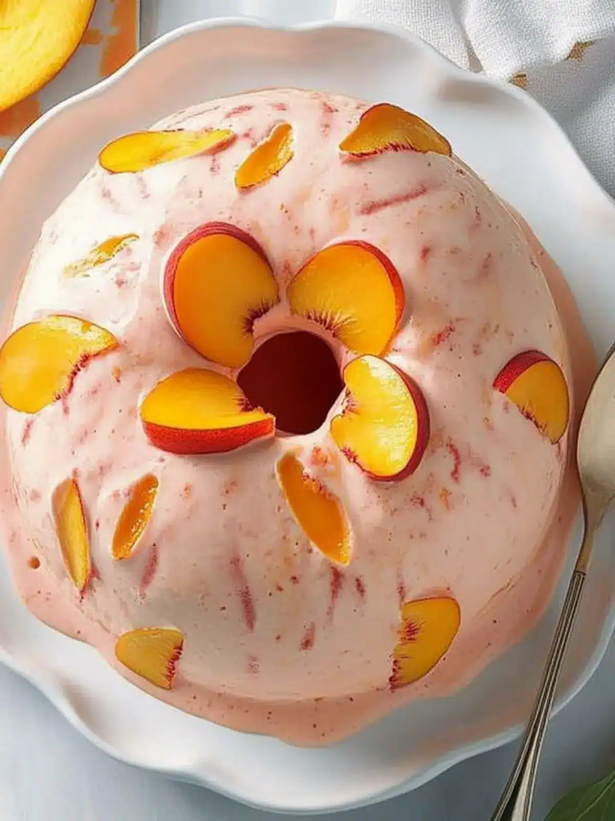 Deliciously Light Peach Bavarian for Summer Celebrations 2 Peach Bavarian