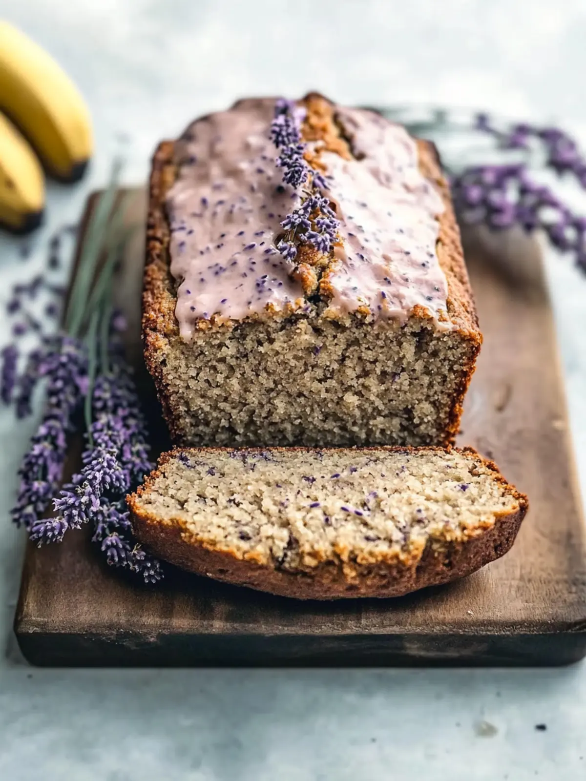 Irresistible Lavender Banana Bread with Floral Glaze Delight 4 Lavender Banana Bread