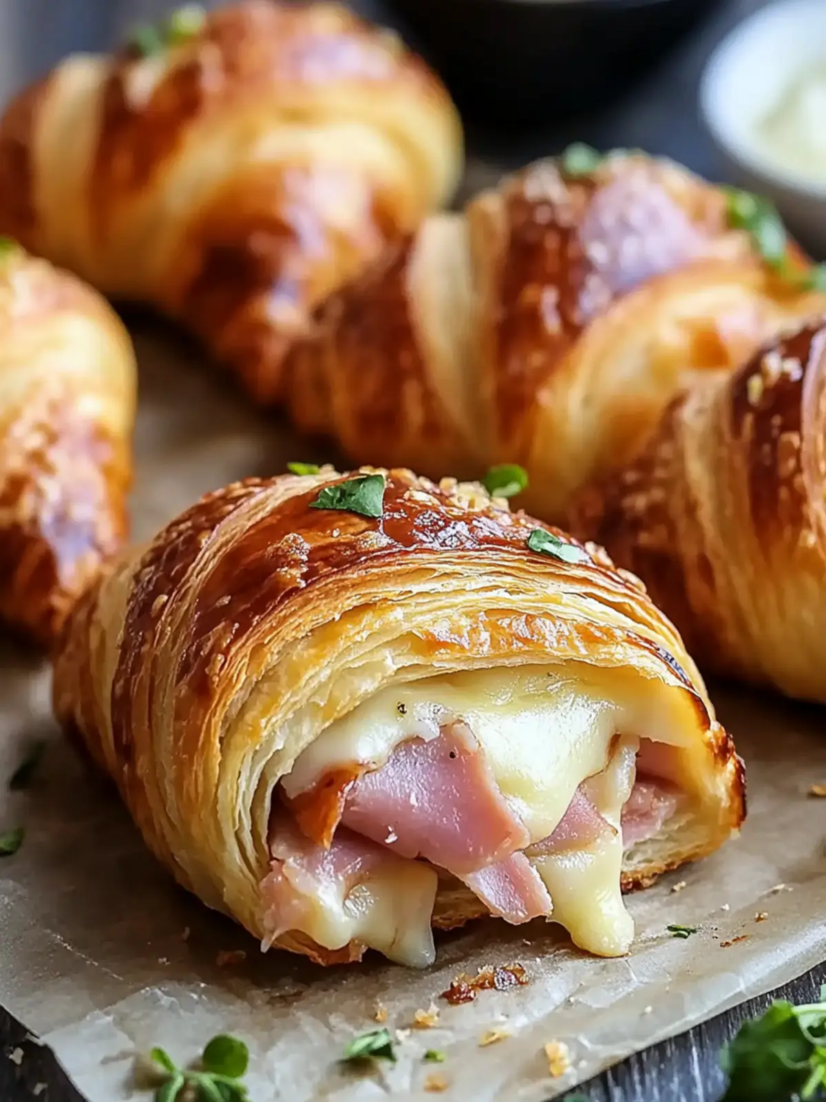 Baked Ham and Cheese Croissants: Your Easy Breakfast Upgrade 4 Baked Ham and Cheese Croissants