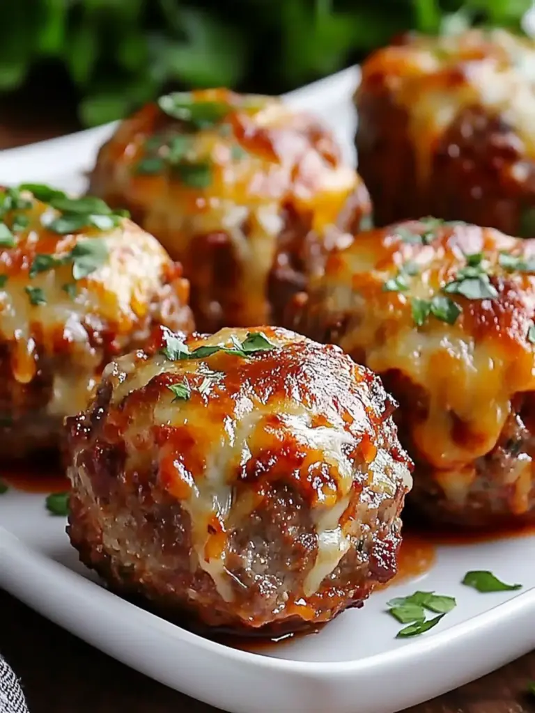 Cheesy Stuffed Meatloaf Bites