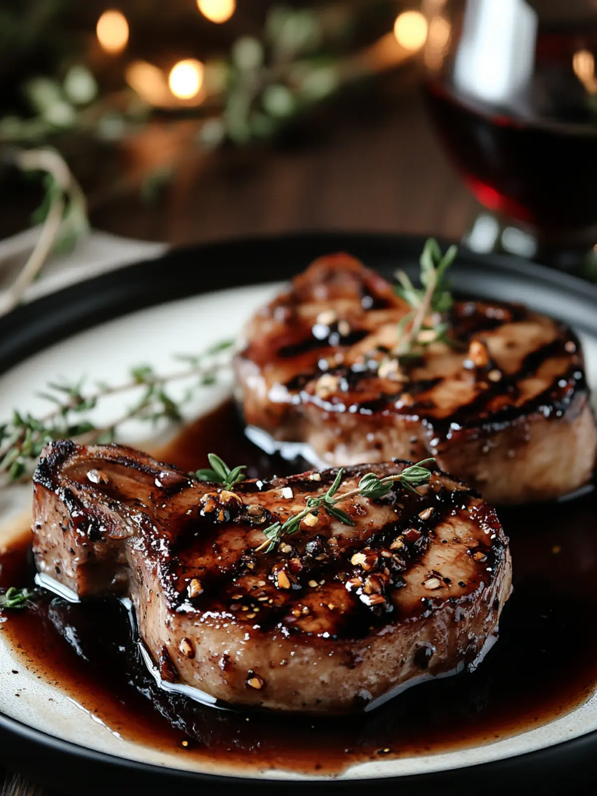 Savor Juicy Pork Chops with Balsamic Glaze Tonight 4 Pork Chops with Balsamic Glaze