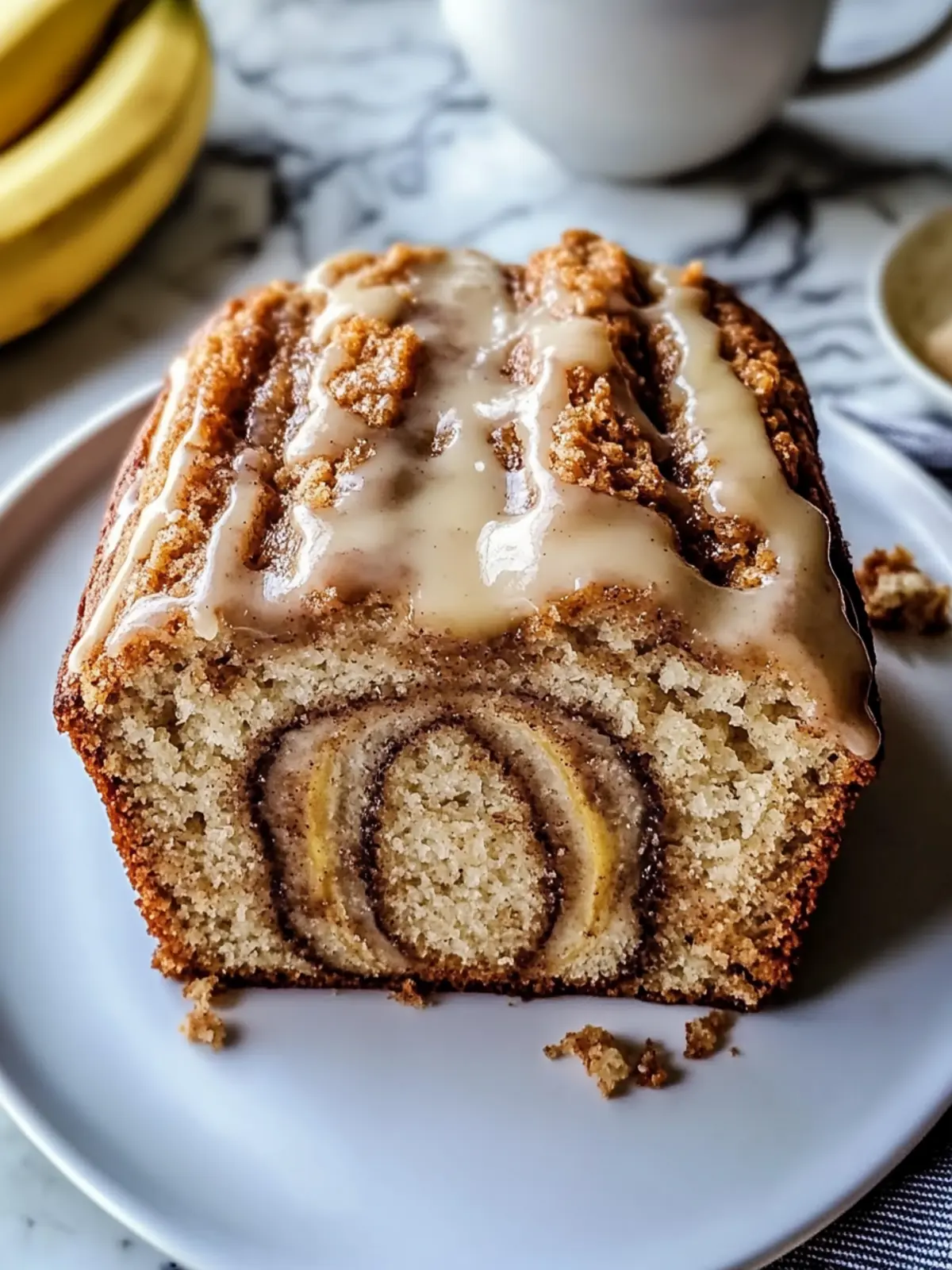 Deliciously Moist Cinnamon Roll Banana Bread Recipe You'll Love 4 Cinnamon Roll Banana Bread
