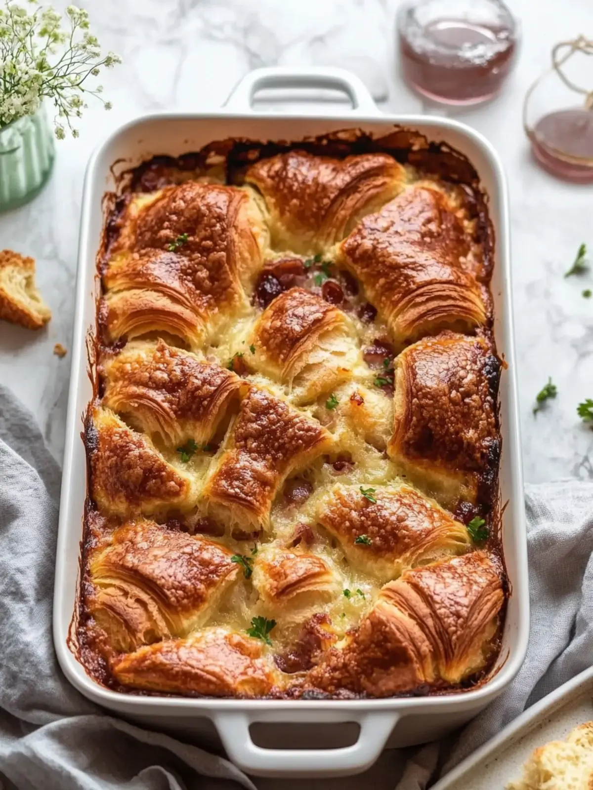 Decadent Croissant Breakfast Casserole for Brunch Bliss 3 Croissant Breakfast Casserole