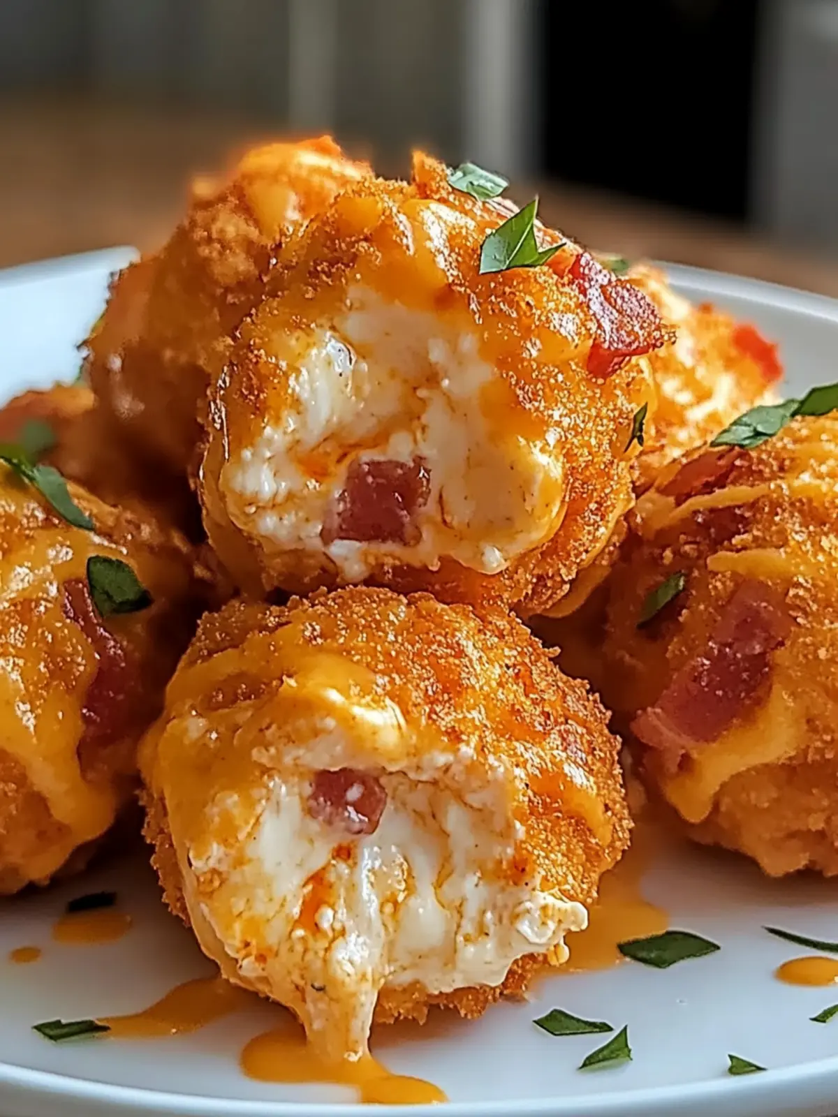 Buffalo Chicken Bacon Mozzarella Bombs