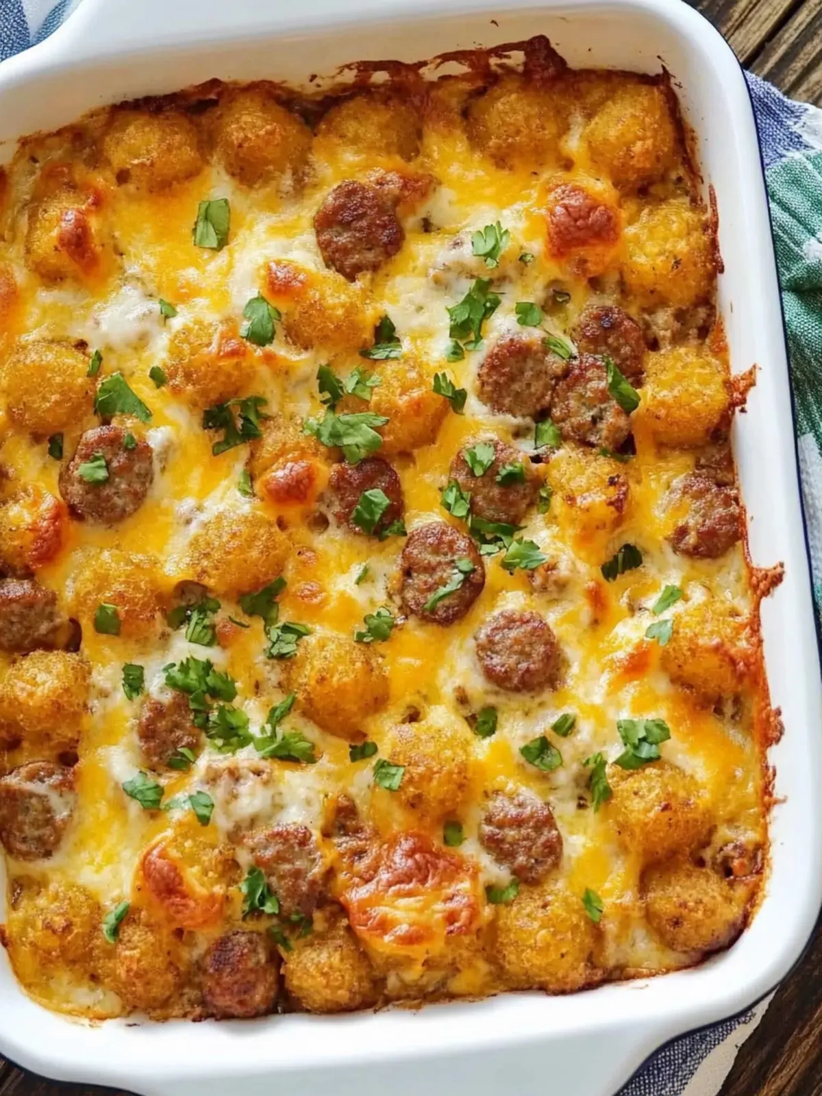 Tater Tot Sausage Breakfast Casserole