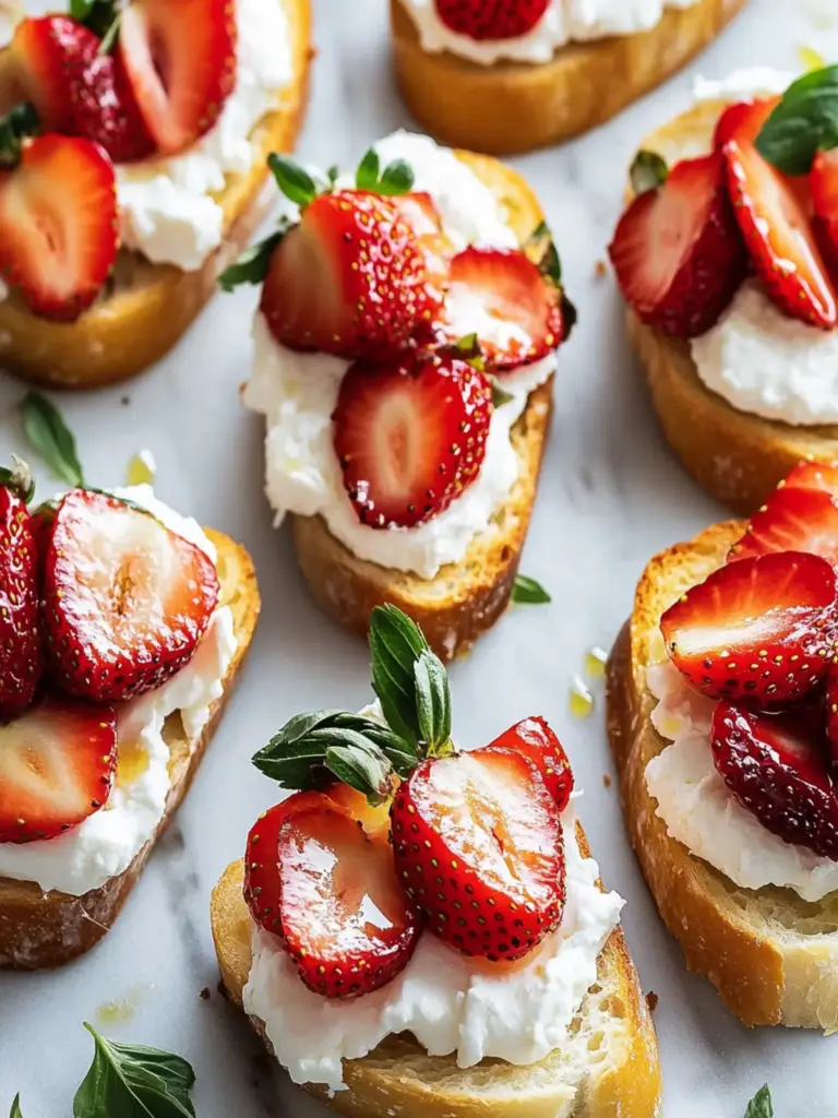 Strawberry Goat Cheese Crostini