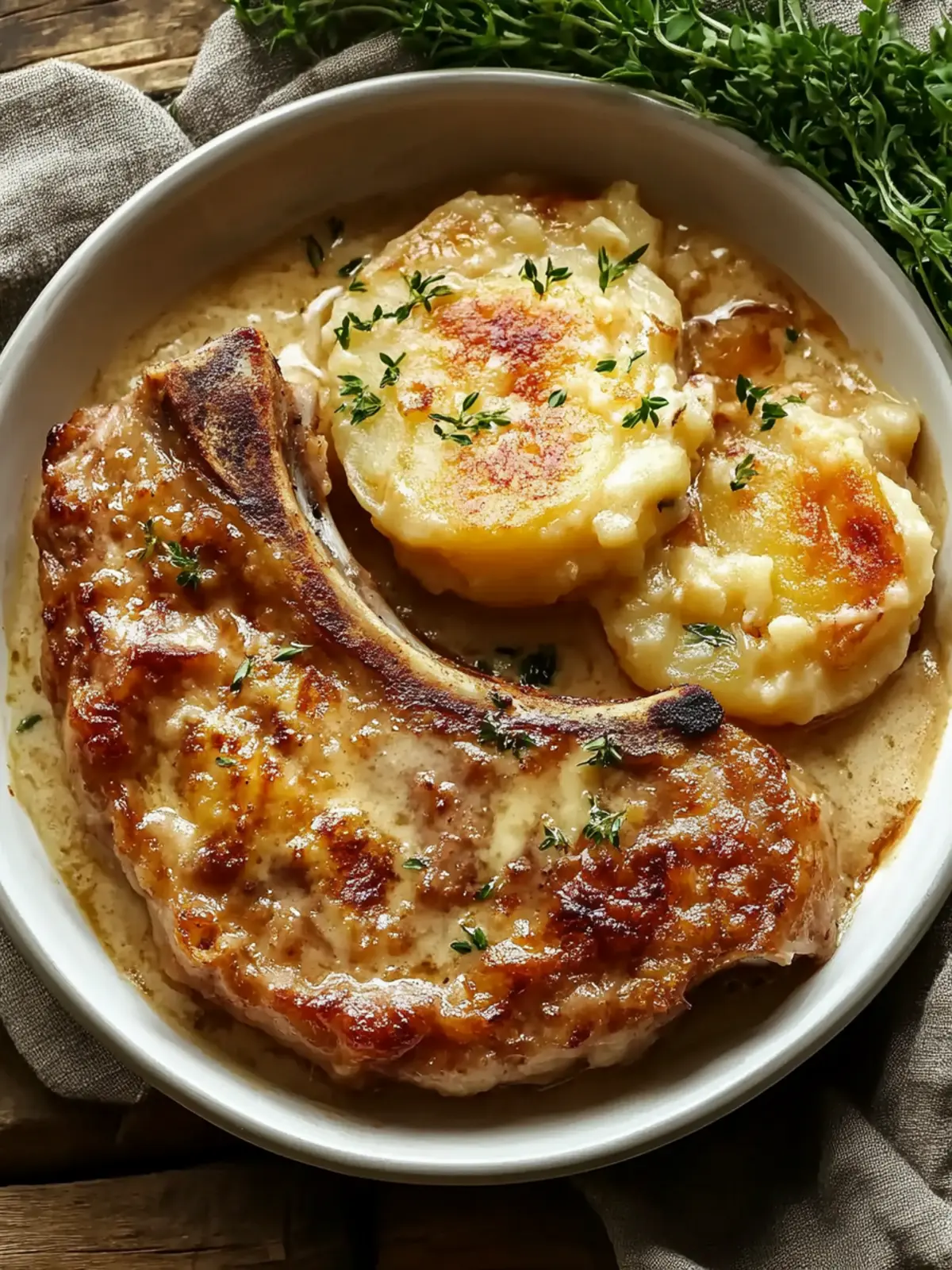 Smothered Pork Chop and Scalloped Potato Cozy Casserole Delight 4 Smothered Pork Chop and Scalloped Potato