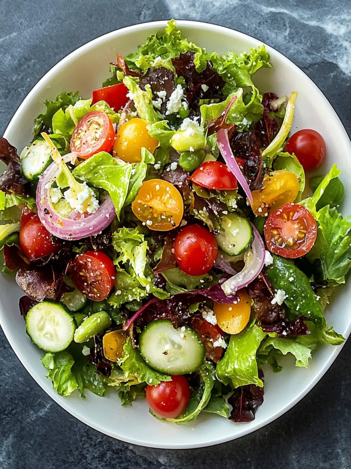 Zesty Simple Side Salad with Easy Balsamic Vinaigrette 3 Simple Side Salad