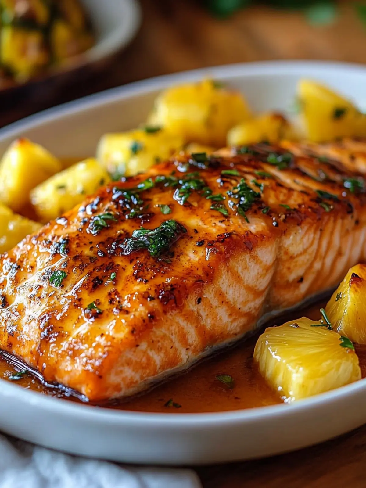 Pineapple Glazed Salmon: Sweet, Savory Bliss for Dinner 2 Pineapple Glazed Salmon