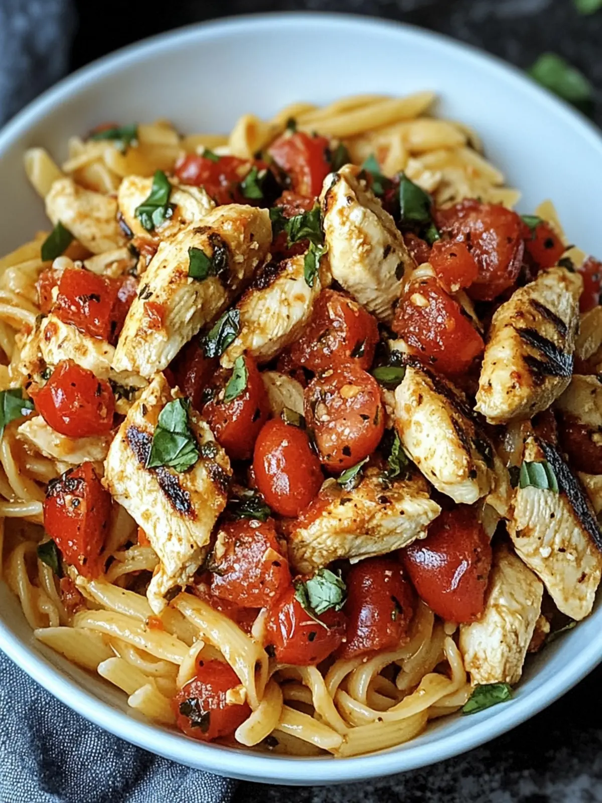 Bruschetta Chicken Pasta: A Quick, Flavor-Packed Delight 2 Bruschetta Chicken Pasta