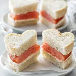 Sweet Heart Tea Sandwiches: Strawberry Cream Cheese Bliss 9 Heart Tea Sandwiches