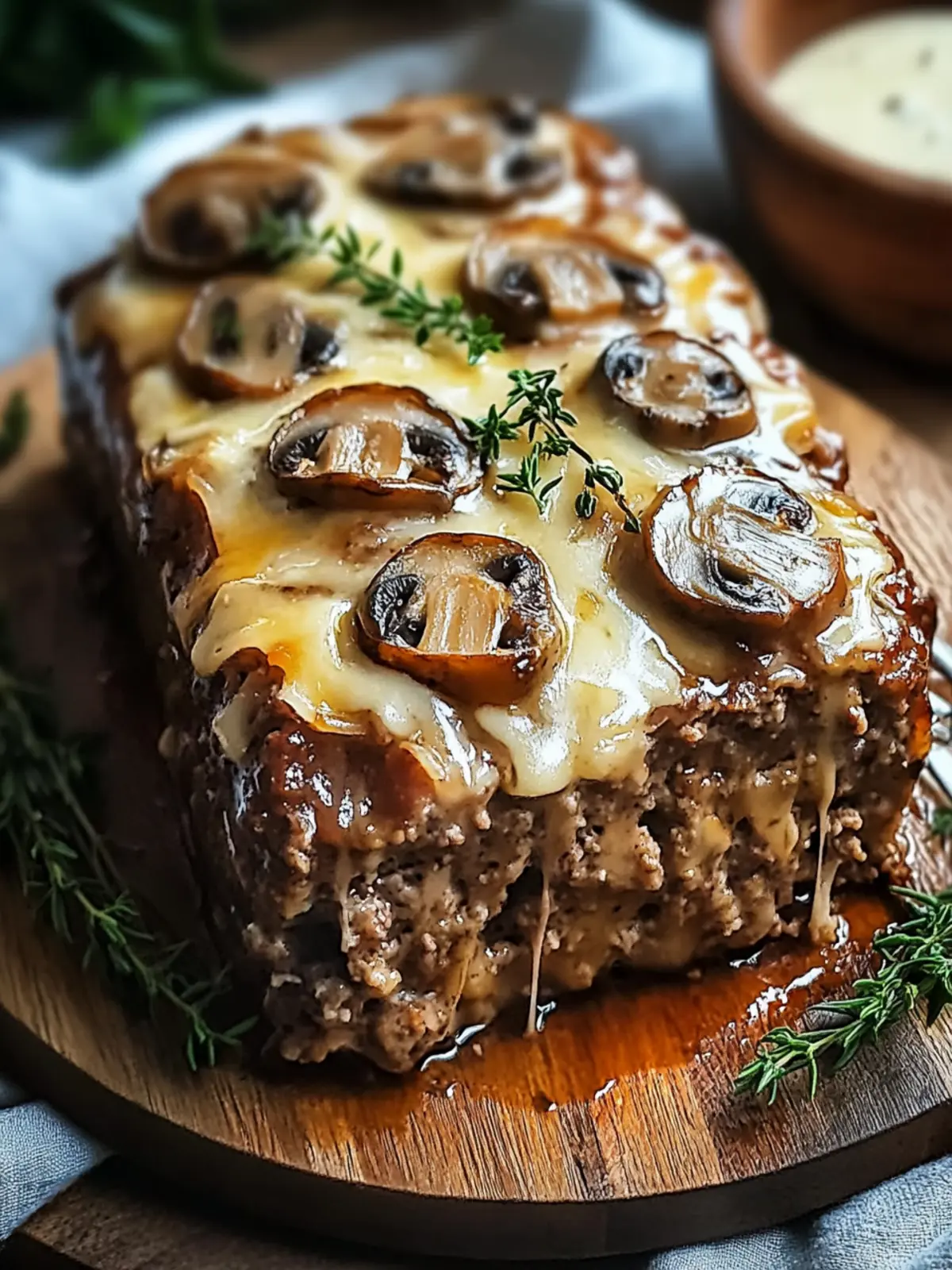 Mushroom Swiss Cheese Meatloaf That’s Comfort Food Perfected 2 Mushroom Swiss Cheese Meatloaf