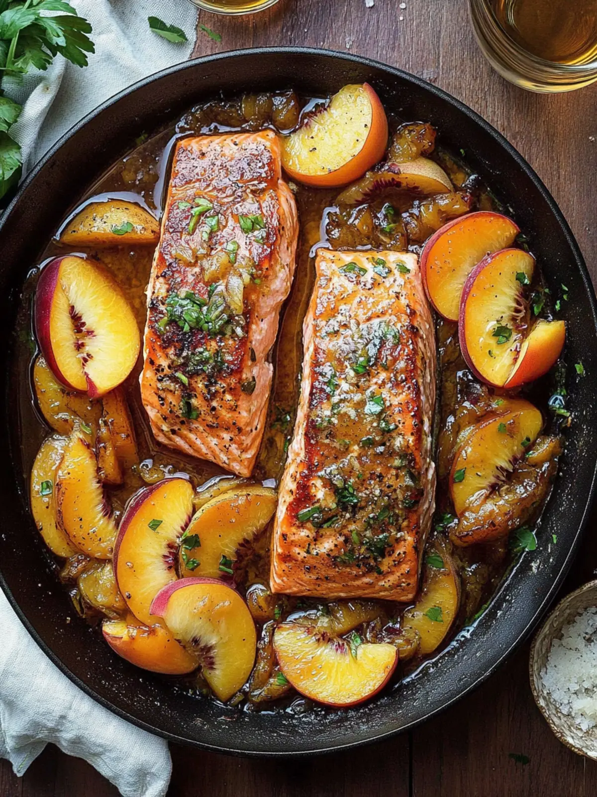 Savory Bourbon Peach Roasted Salmon for a Sweet Surprise 3 Bourbon Peach Roasted Salmon