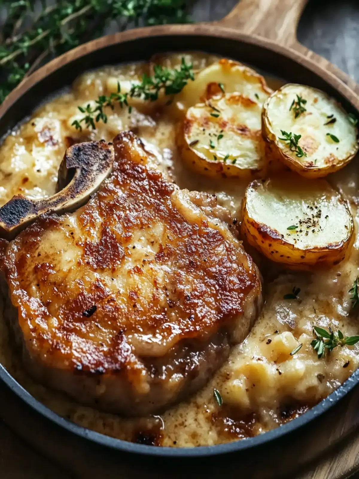 Smothered Pork Chop and Scalloped Potato Cozy Casserole Delight 3 Smothered Pork Chop and Scalloped Potato