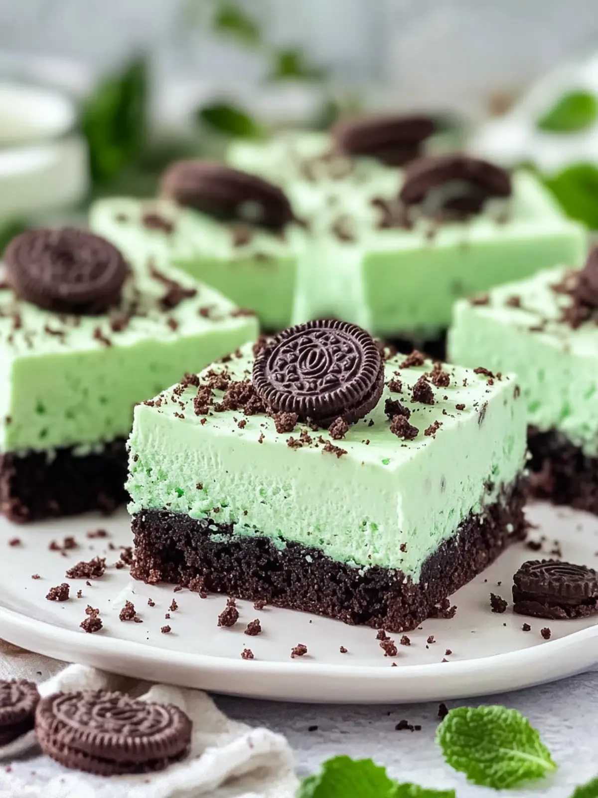 Mint Oreo Cheesecake Bars to Satisfy Your Sweet Cravings 4 Mint Oreo Cheesecake Bars