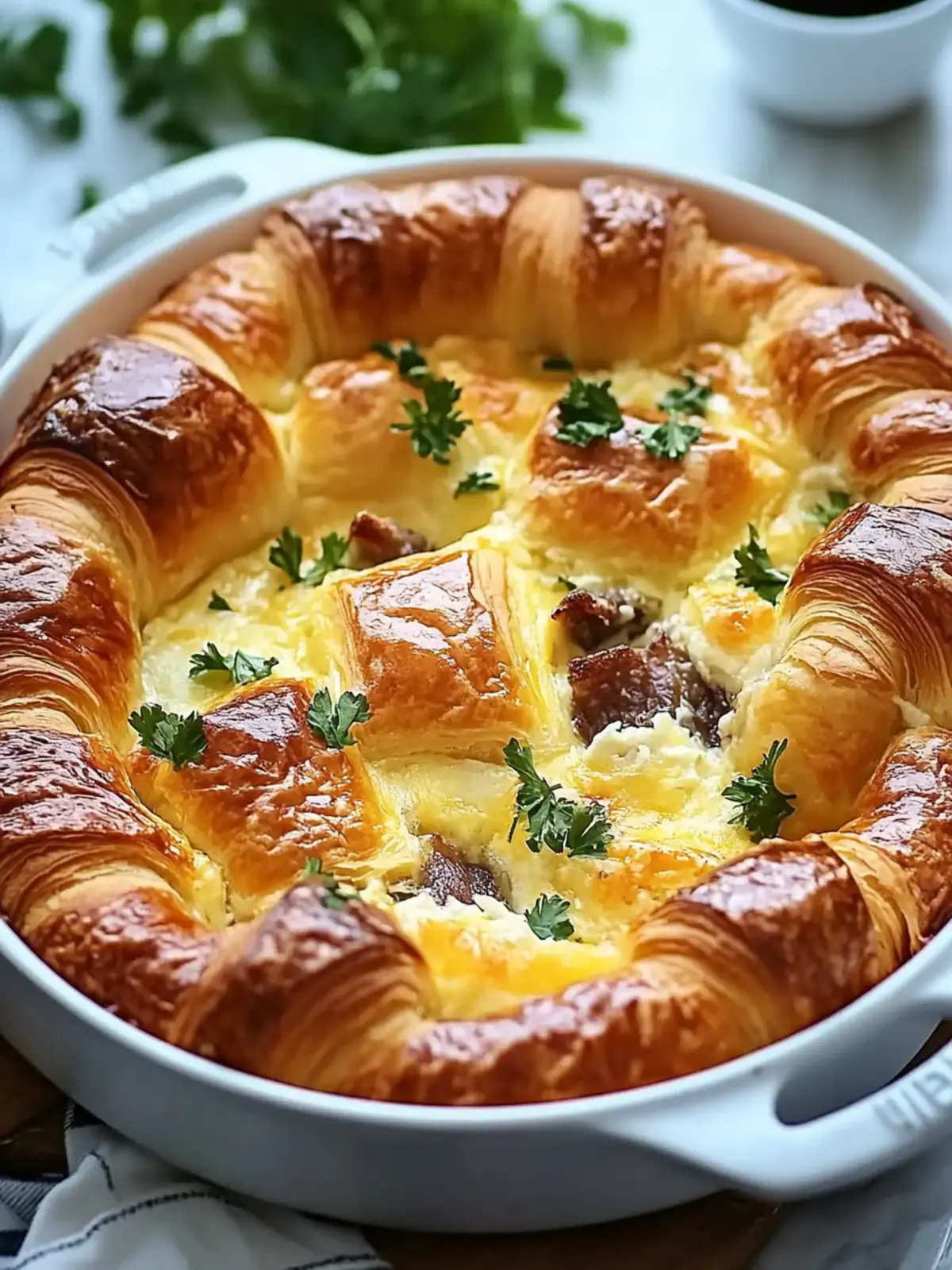 Dreamy Overnight Croissant Breakfast Casserole to Elevate Mornings 4 Overnight Croissant Breakfast Casserole