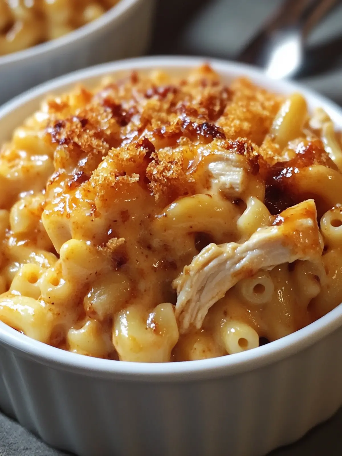 Crockpot BBQ Chicken Mac and Cheese