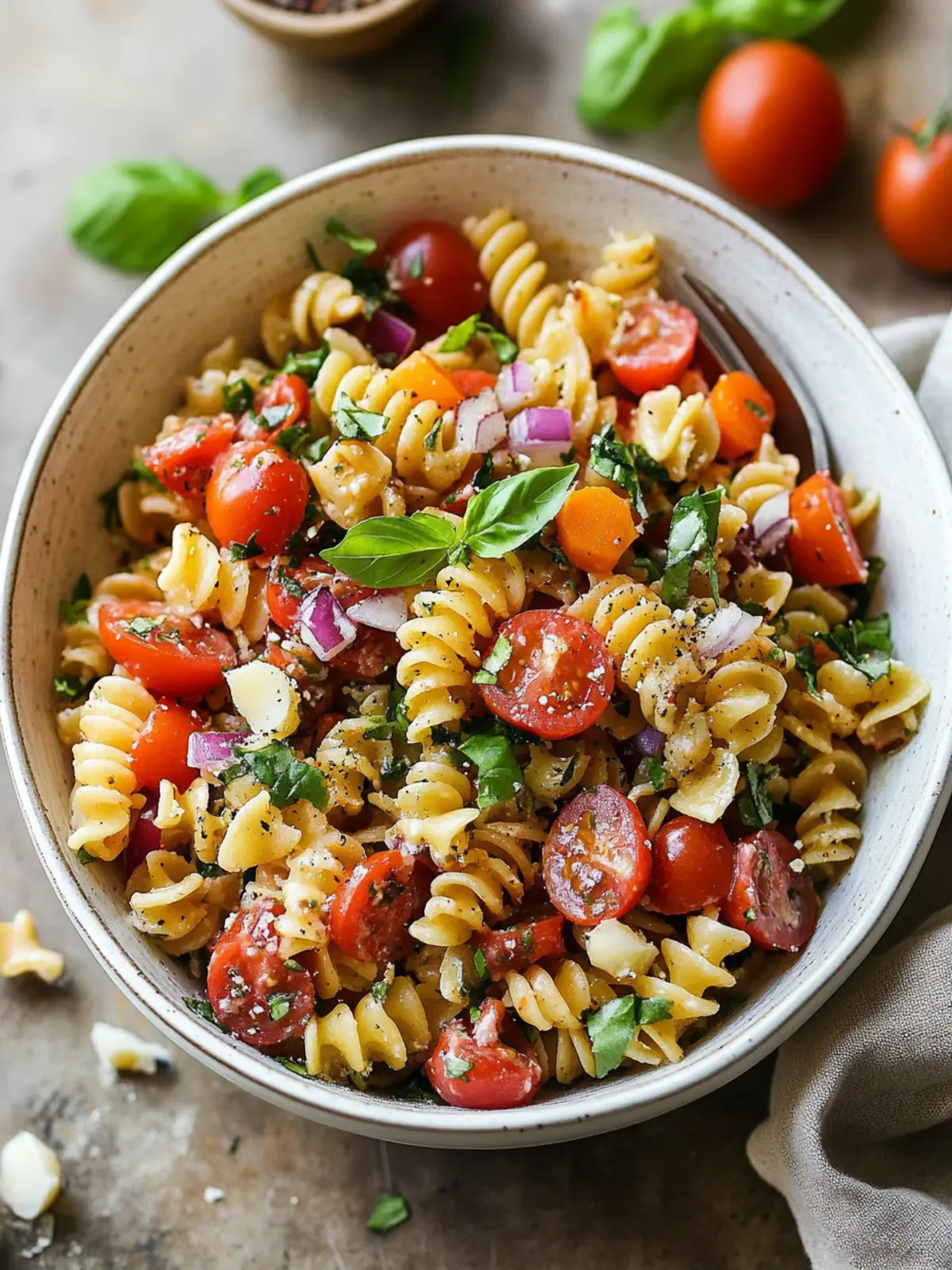 Bruschetta Pasta Salad: A Quick and Tasty Summer Delight 3 Bruschetta Pasta Salad