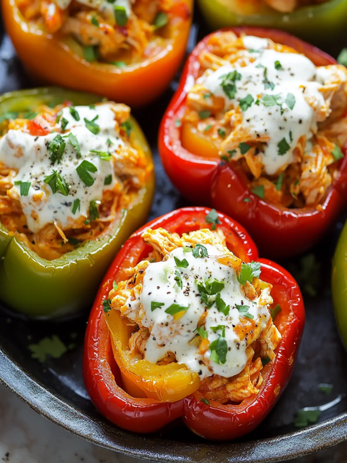Buffalo Chicken Stuffed Peppers That Everyone Will Love 4 Buffalo Chicken Stuffed Peppers