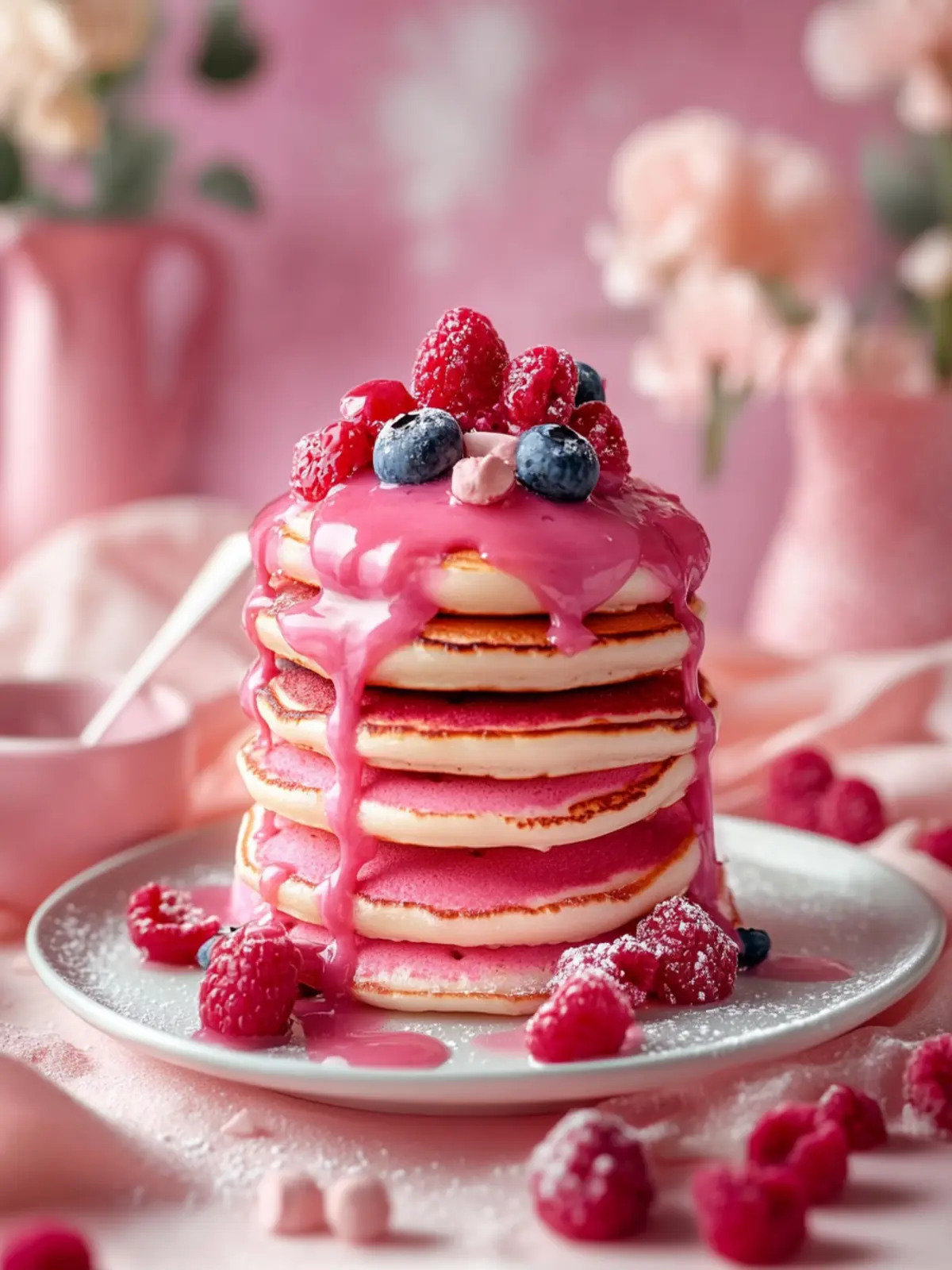 Delicious Pink Velvet Pancakes to Brighten Your Morning 3 Pink Velvet Pancakes