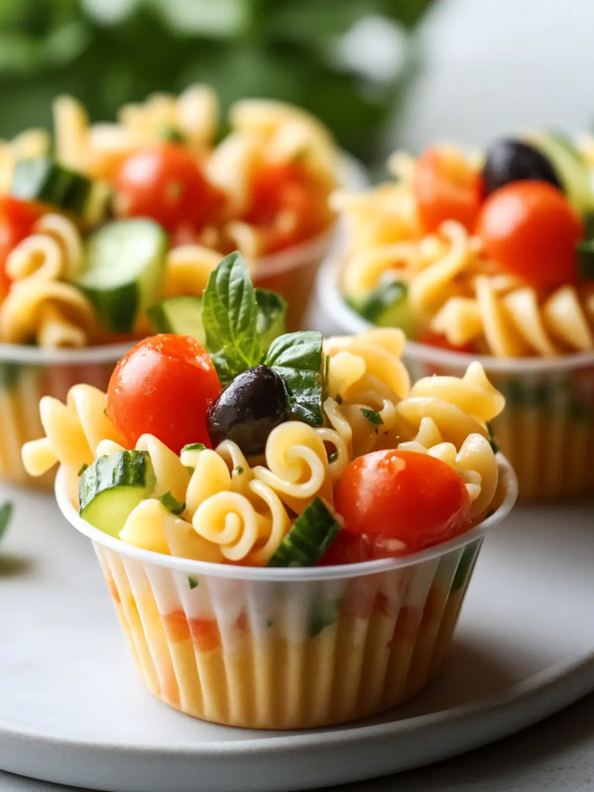 Vibrant Pasta Salad Cups for Easy Make-Ahead Fun 2 Pasta Salad Cups