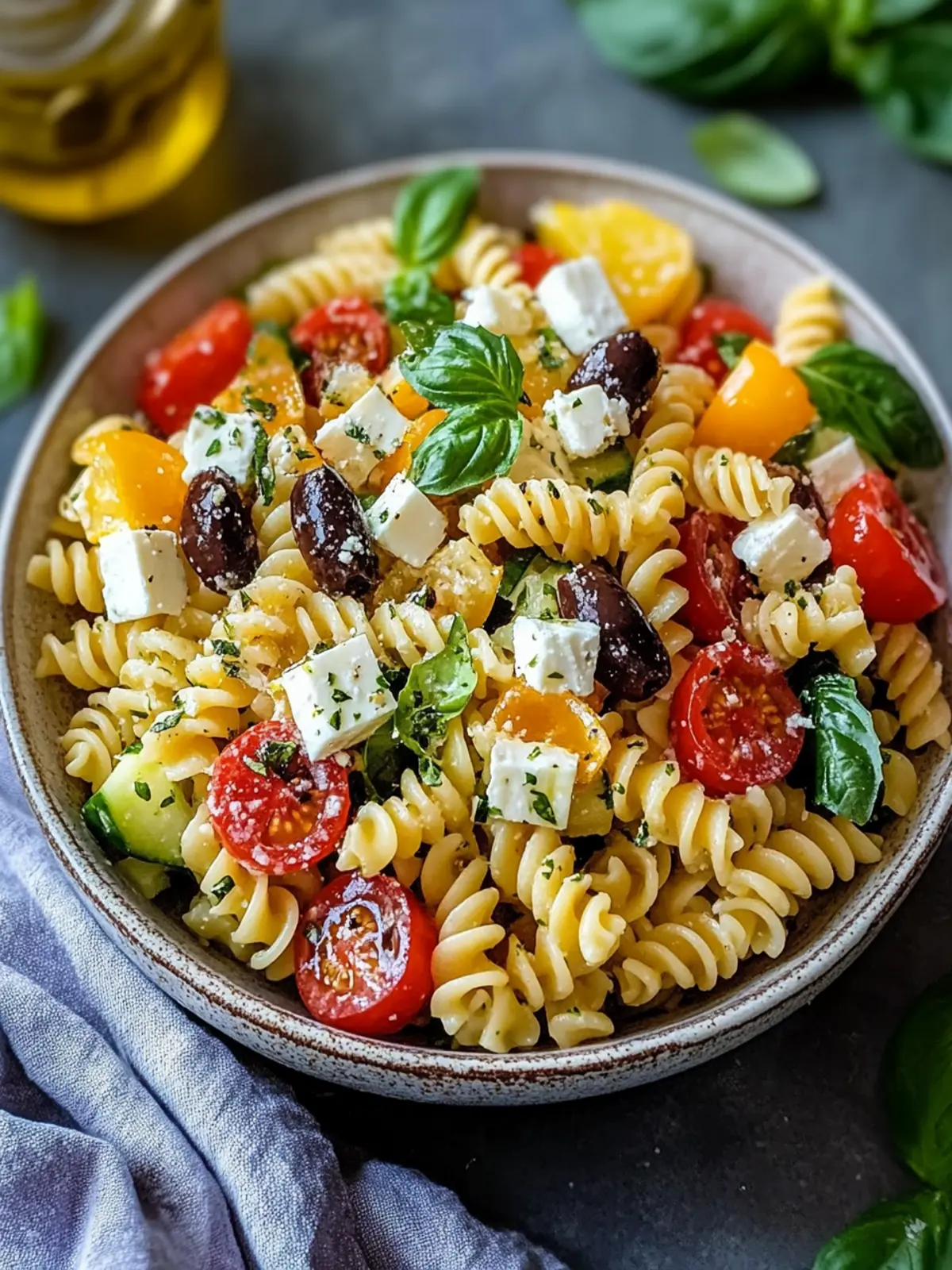 Horiatiki Pasta Salad: A Fresh Twist on Classic Greek Flavors 3 Horiatiki Pasta Salad