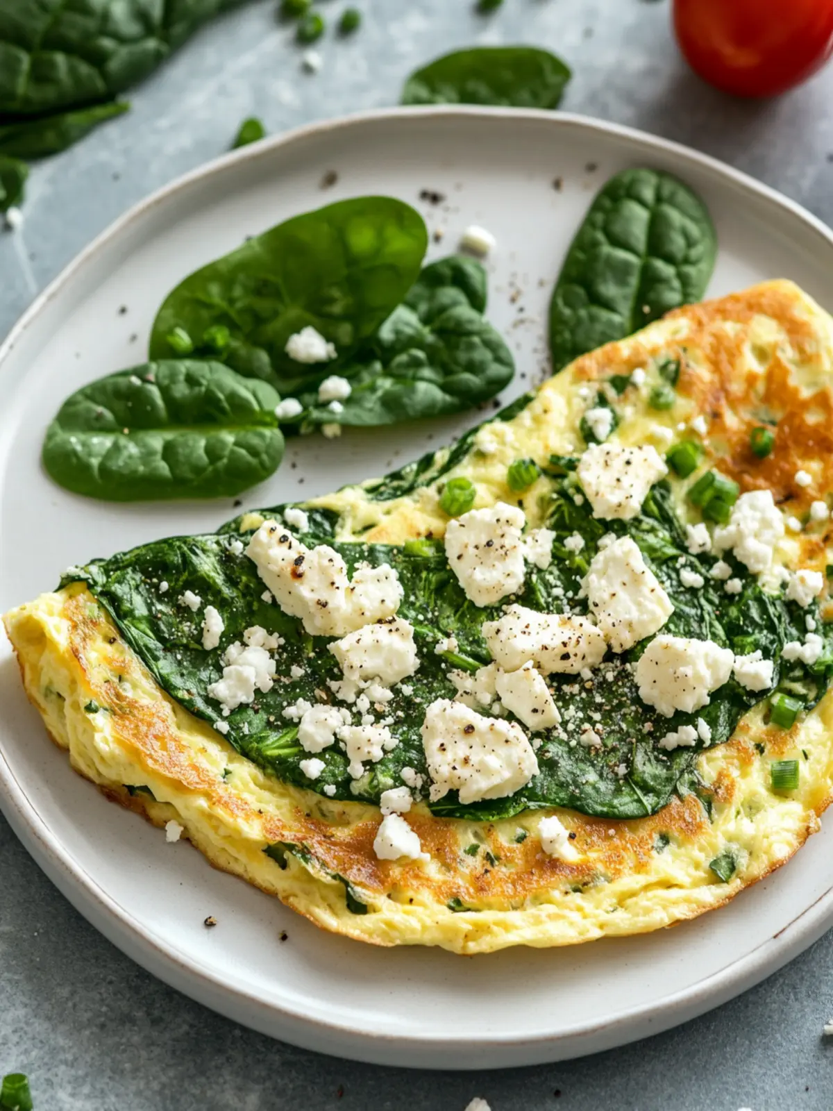 Savory Spinach and Feta Omelette for a Wholesome Breakfast 3 Spinach and Feta Omelette