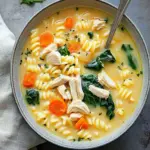 Creamy Chicken Soup with Pasta and Spinach in 30 Minutes 9 Chicken Soup with Pasta and Spinach